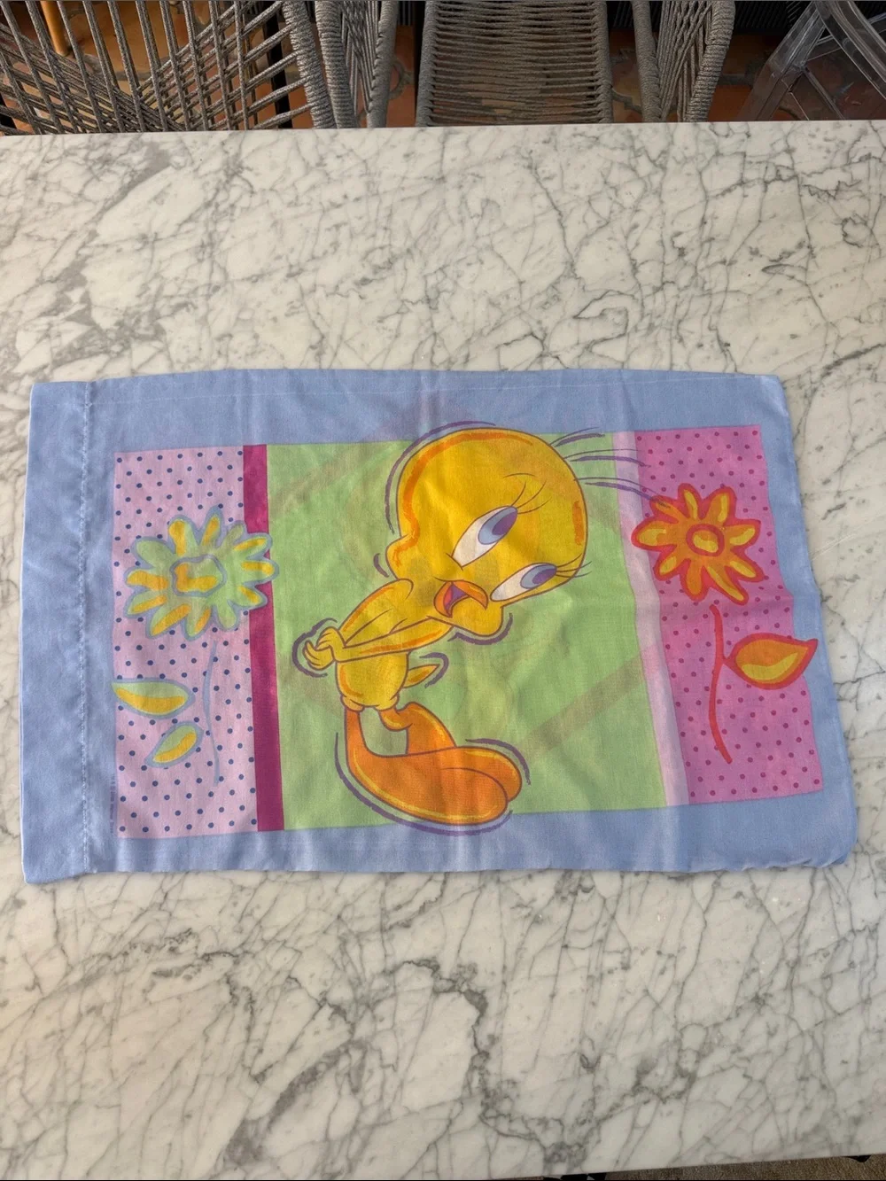 VTG Tweety Bird Pillowcase 2000 Pastel Colors